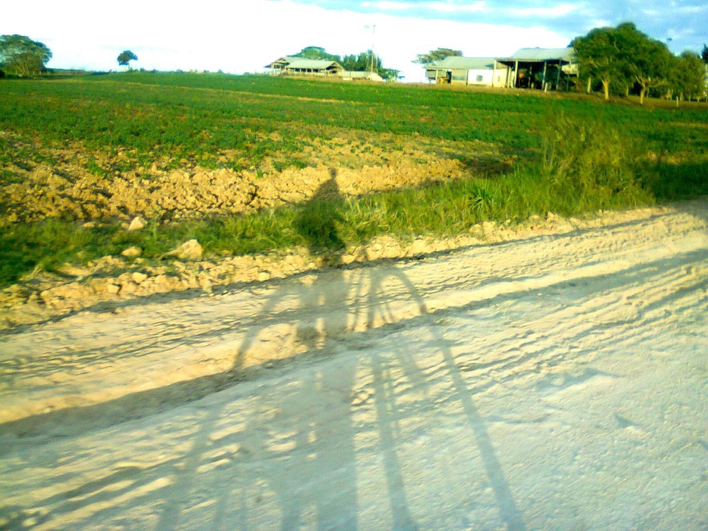 sombra de bicicleta en Little Belize